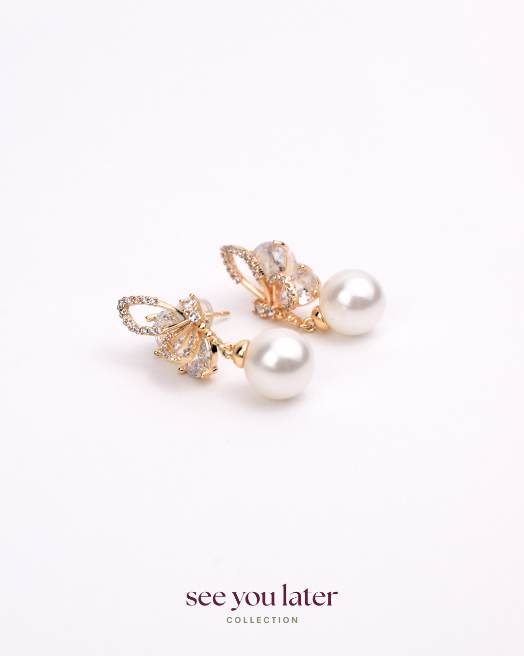 Butterfly Pearl Earrings