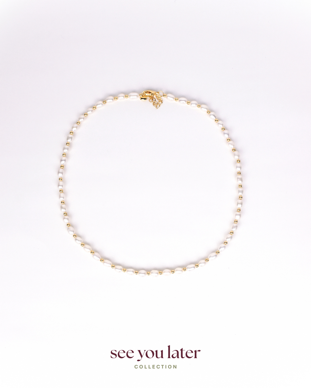 Halo Pearl Necklace in White