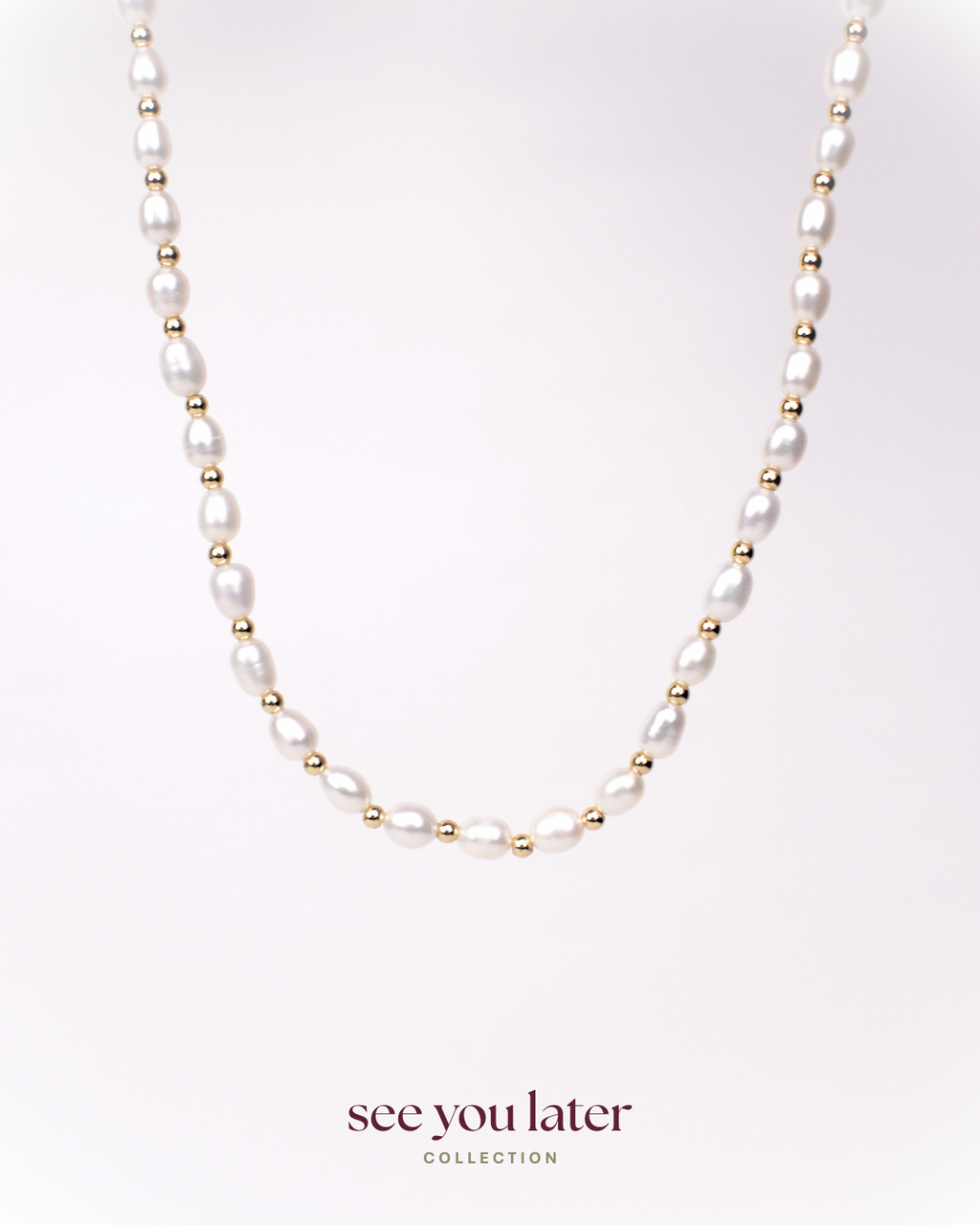 Halo Pearl Necklace in White