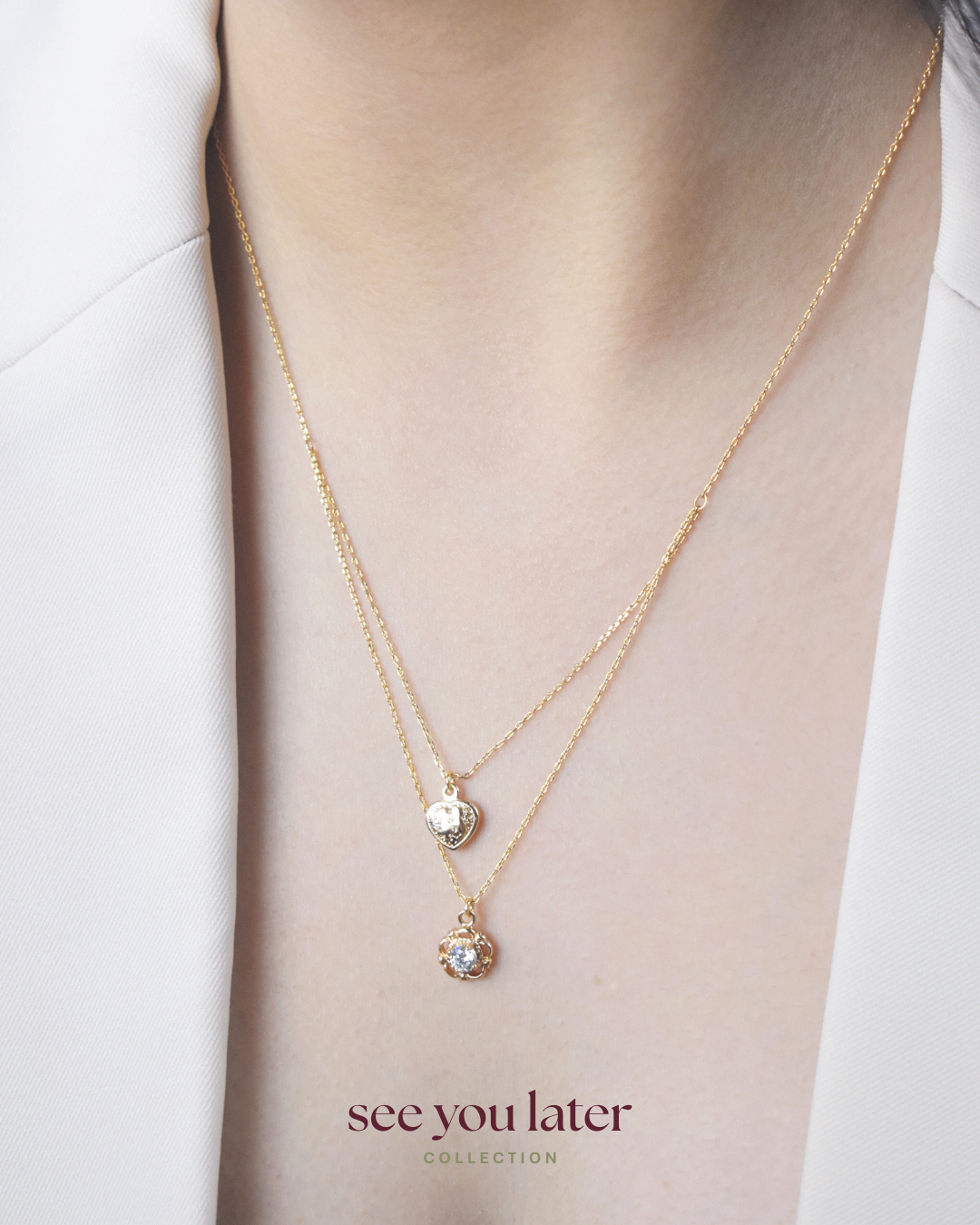 Vera Double Pendant Necklace